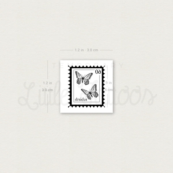 Butterfly Stamp Temporary Tattoo - Set of 3