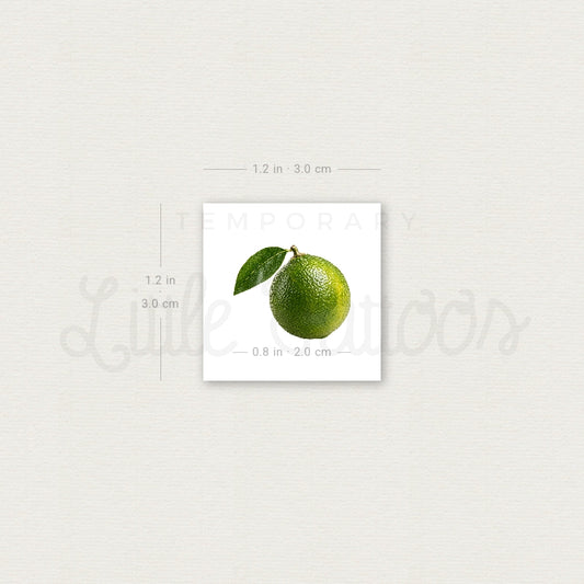 Little Lime Temporary Tattoo - Set of 3