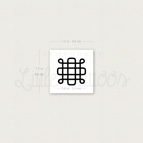 Samhain Symbol Temporary Tattoo - Set of 3