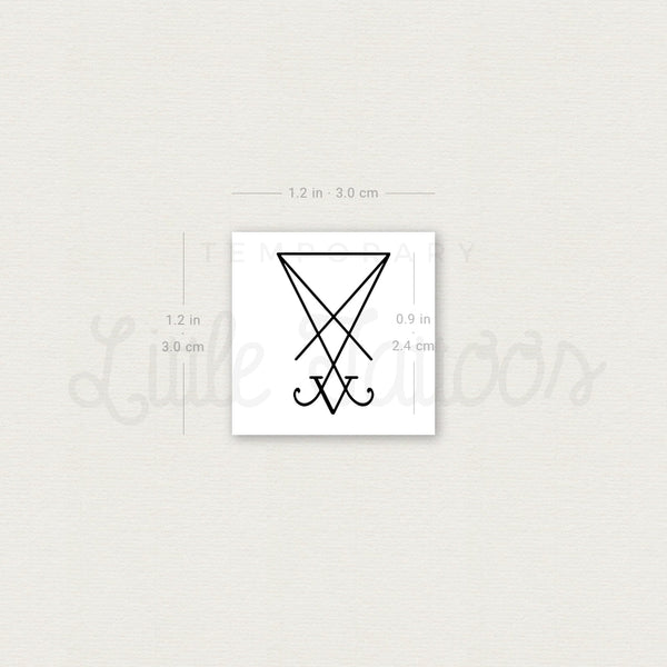 The Sigil Of Lucifer Temporary Tattoo - Set of 3