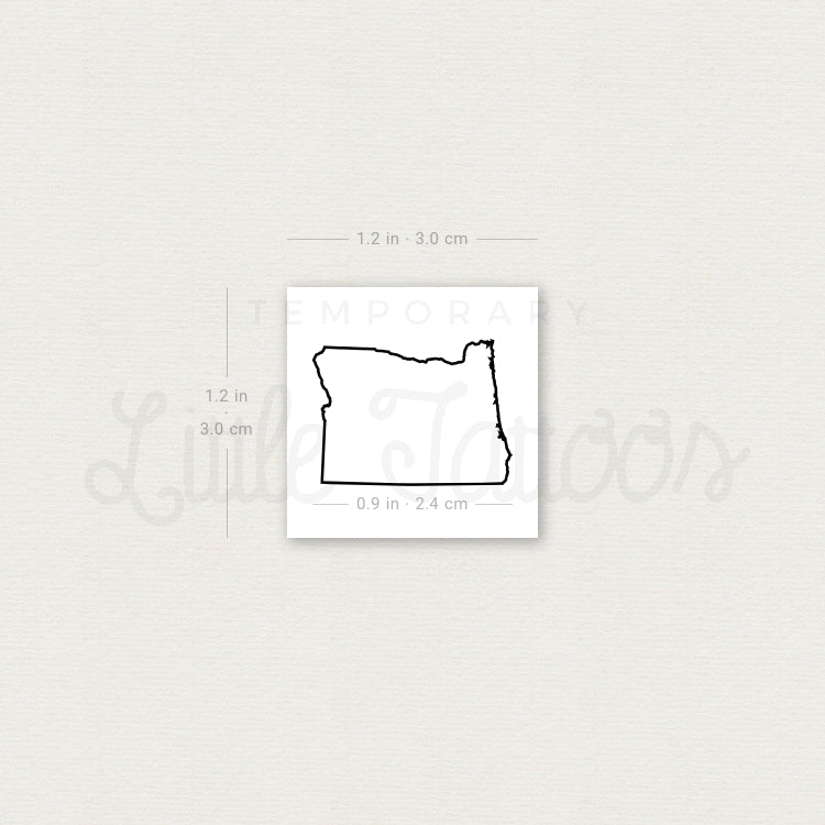 Tatuaje temporal del mapa de Oregón (juego de 3)