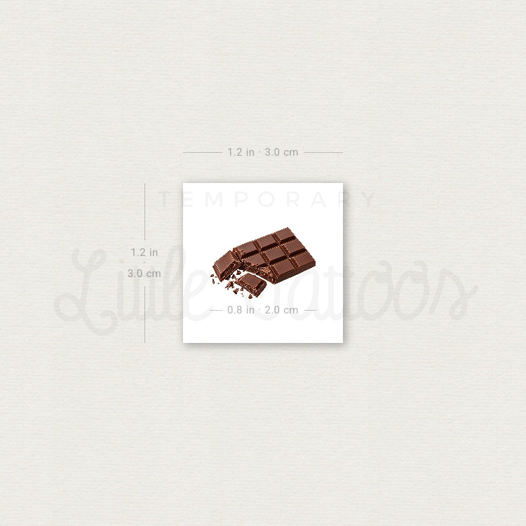 Chocolate Temporary Tattoo - Set of 3