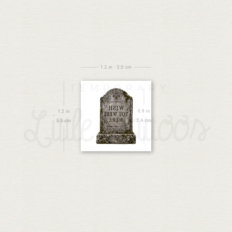 Gravestone Temporary Tattoo - Set of 3