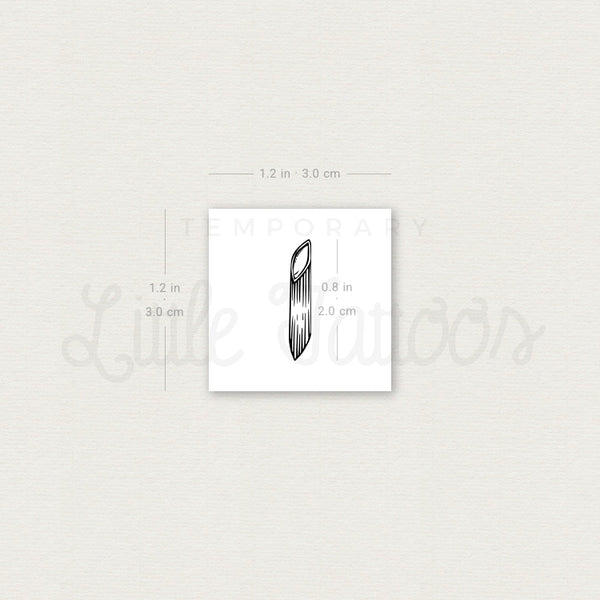 Penne Pasta Temporary Tattoo - Set of 3