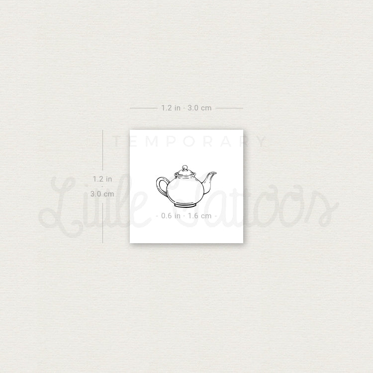 Teapot Temporary Tattoo - Set of 3