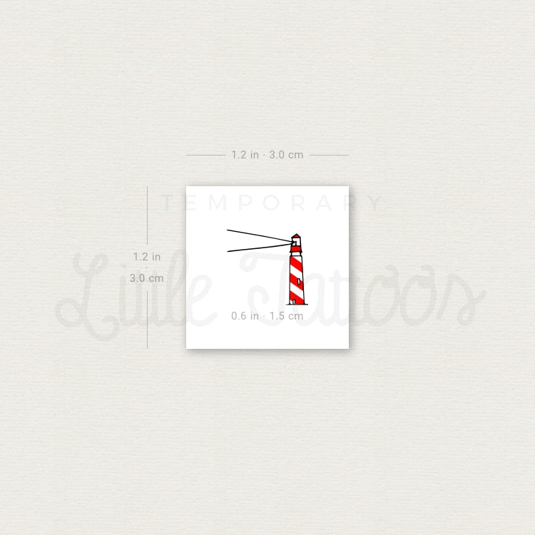 Color Lighthouse Temporary Tattoo - Set of 3
