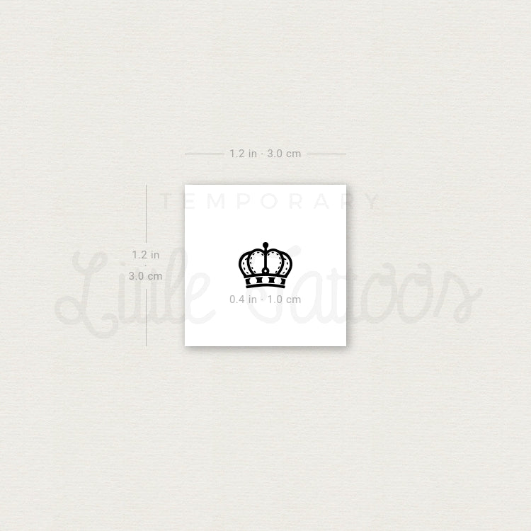 Tatuaje temporal de corona de reina pequeña (juego de 3)