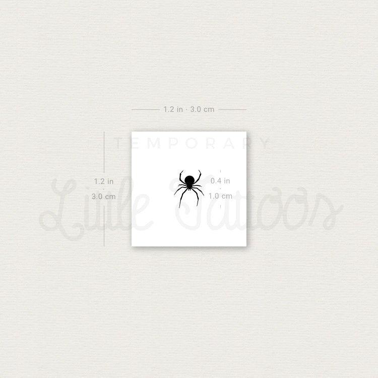 Tiny Spider Temporary Tattoo - Set of 3