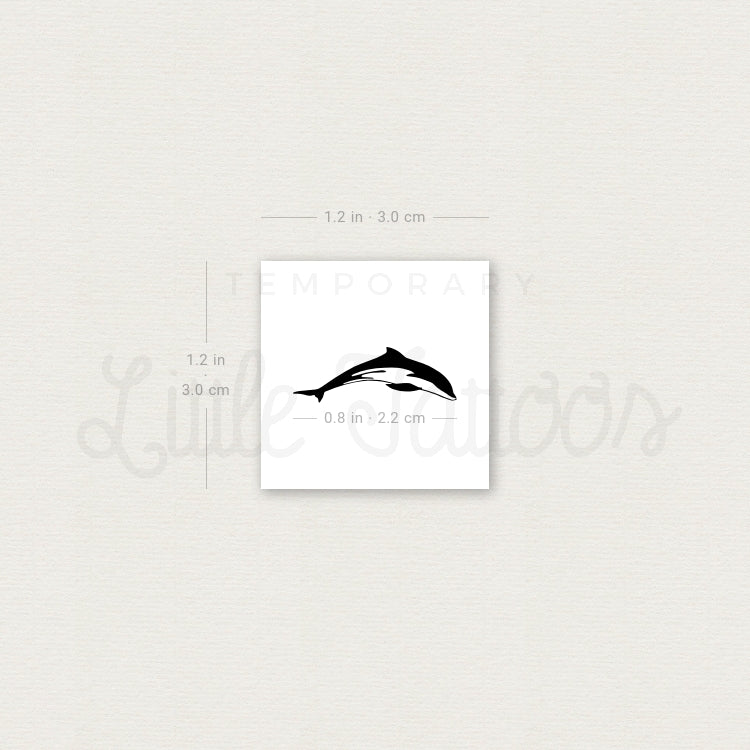 Little Dolphin Temporary Tattoo - Set of 3
