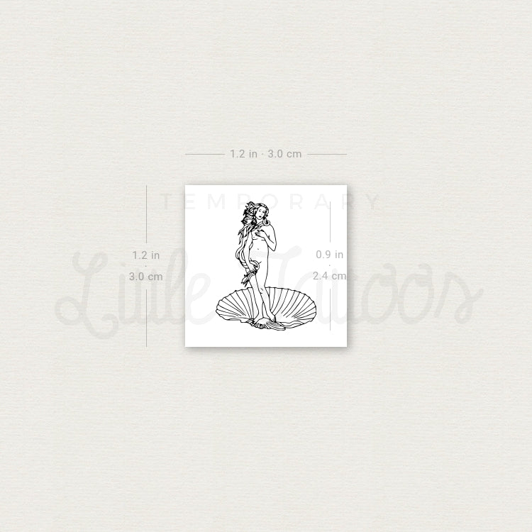 Tatuaje temporal de la Venus de Botticelli (juego de 3)
