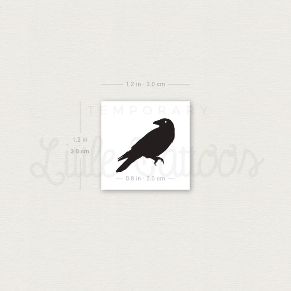 Crow Temporary Tattoo - Set of 3