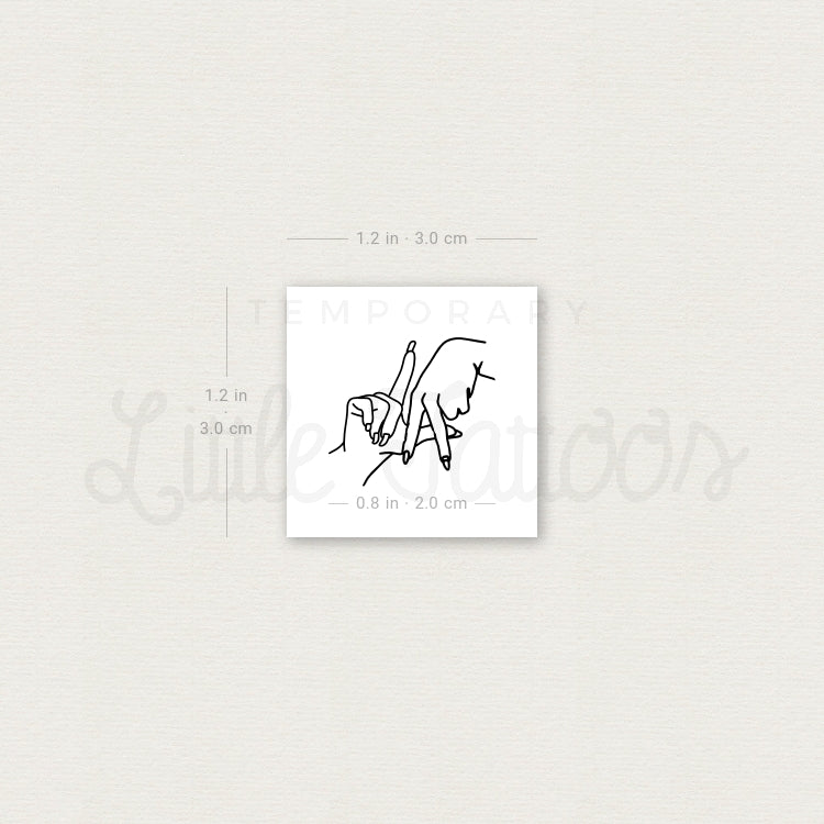 L.A. Fingers Temporary Tattoo - Set of 3