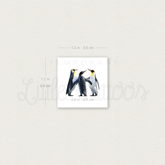 Three Penguins Temporary Tattoo - Set of 3