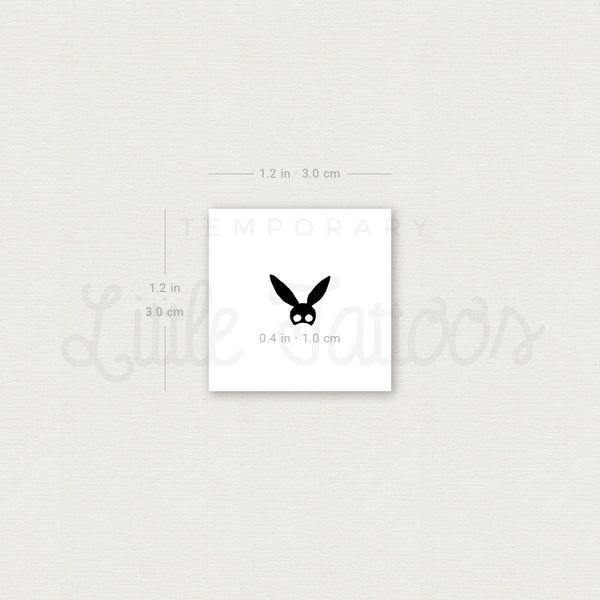 Tiny Bunny Mask Temporary Tattoo - Set of 3