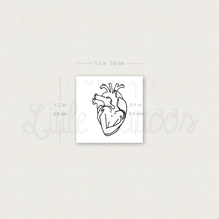 Self-Love Heart Temporary Tattoo - Set of 3