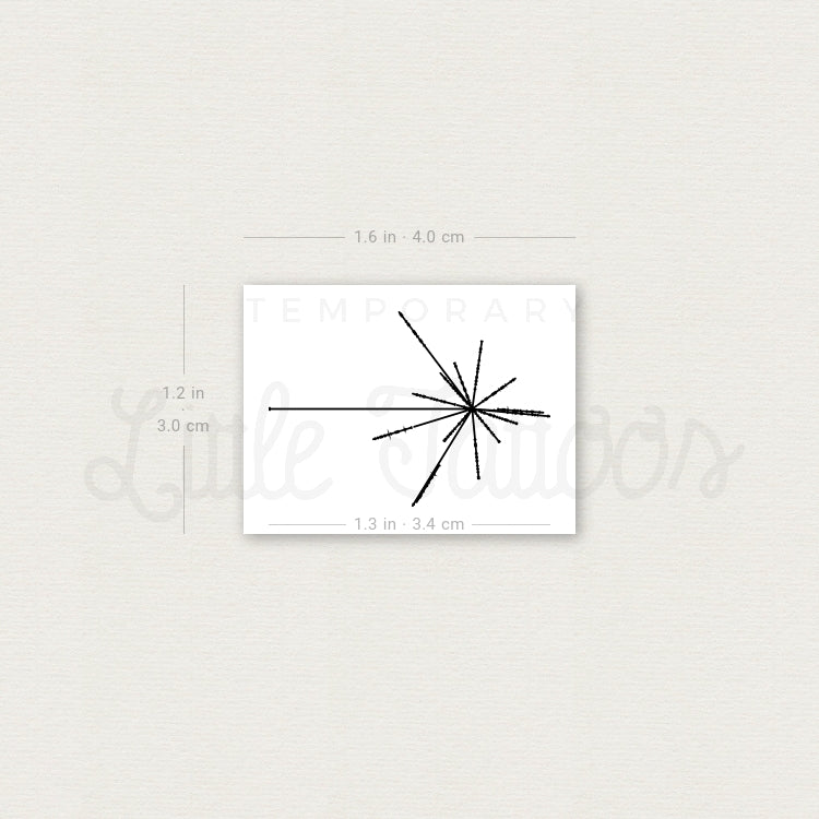 Small Pulsar Map Temporary Tattoo - Set of 3