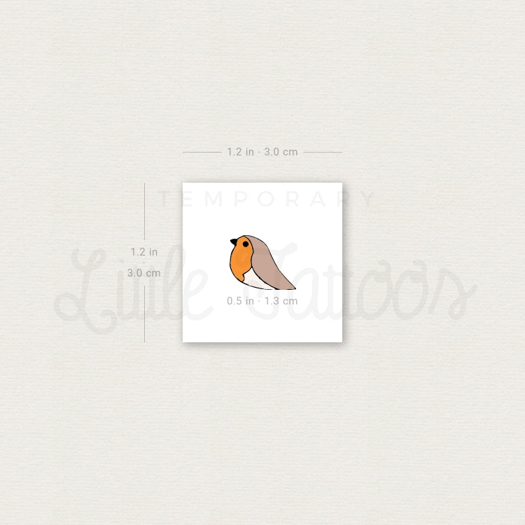 Tiny Robin Temporary Tattoo - Set of 3