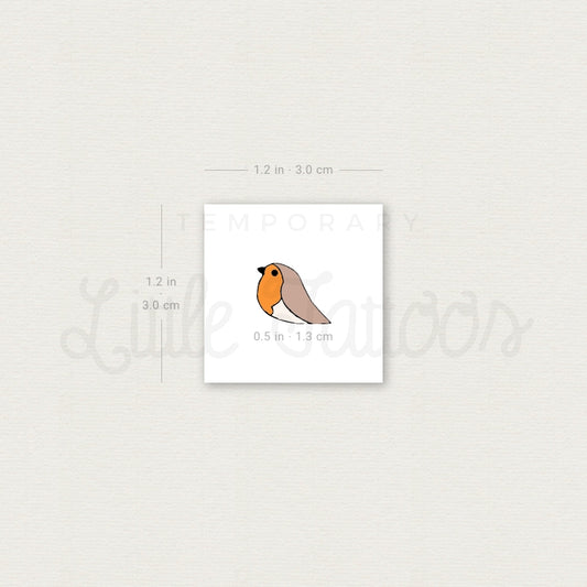Tiny Robin Temporary Tattoo - Set of 3