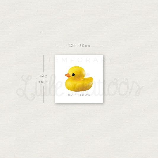 Realistic Rubber Duck Temporary Tattoo - Set of 3