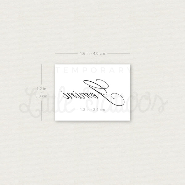 Gemini Script Temporary Tattoo by Marina Molist - Set of 3