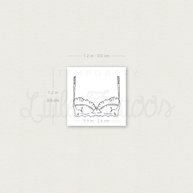 Bra Temporary Tattoo By Marina Molist - Set of 3