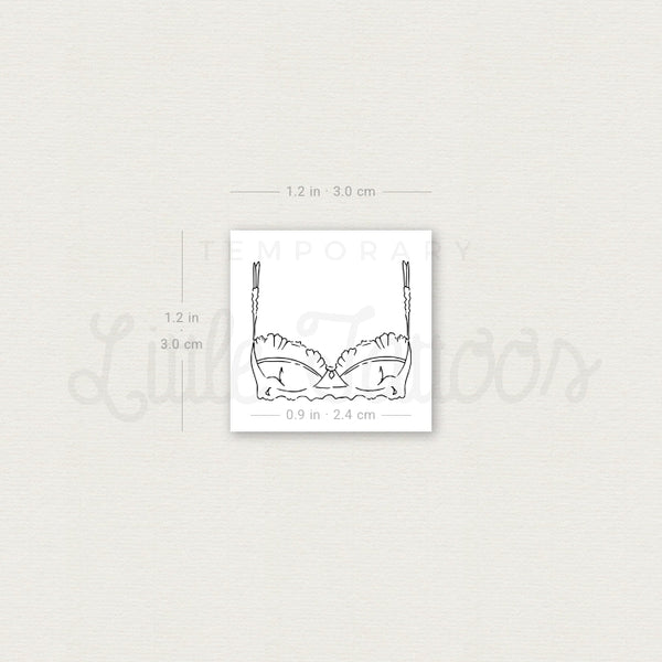 Bra Temporary Tattoo By Marina Molist - Set of 3