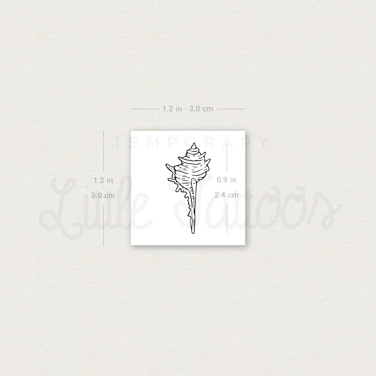 Tulip Shell Temporary Tattoo - Set of 3