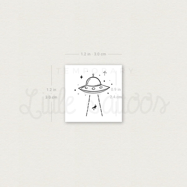 UFO Abduction Temporary Tattoo - Set of 3