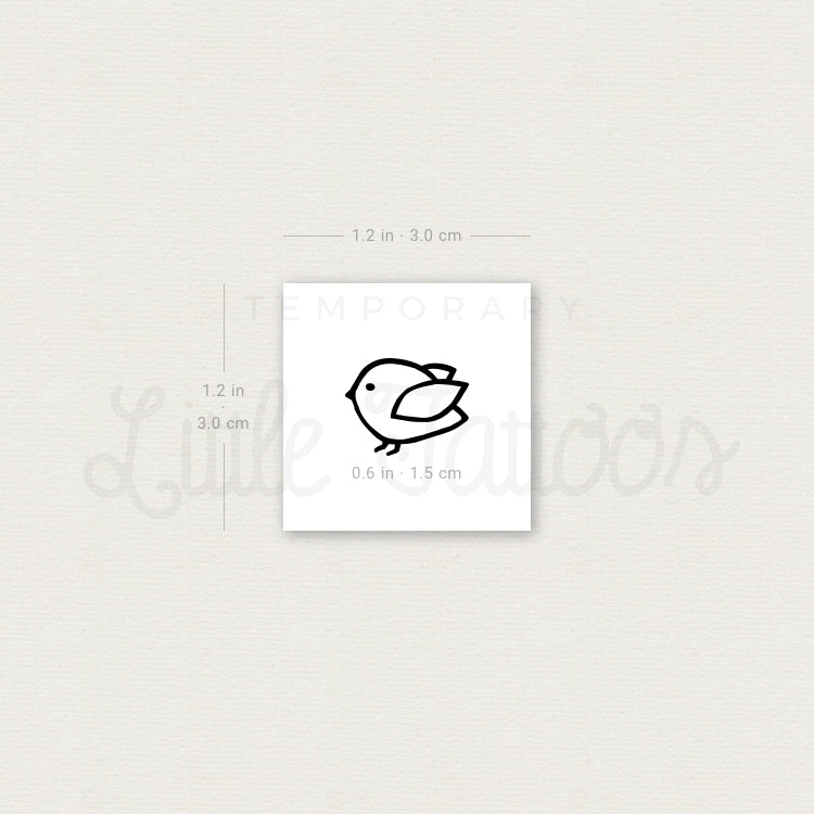 Tiny Chick Temporary Tattoo - Set of 3