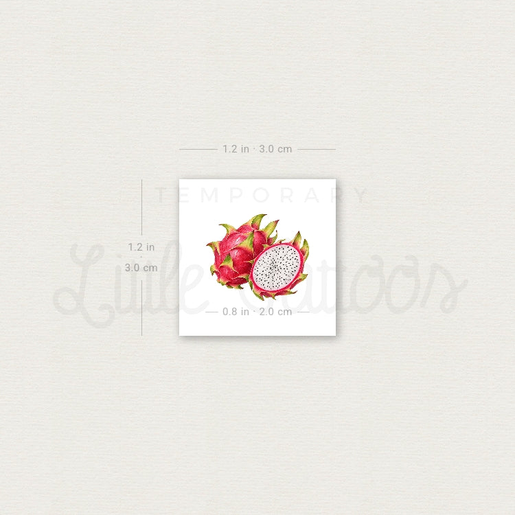 Dragonfruit Temporary Tattoo - Set of 3