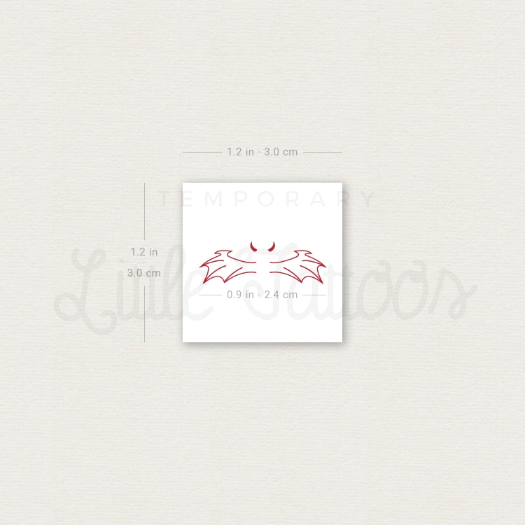 Devil Wings Temporary Tattoo - Set of 3