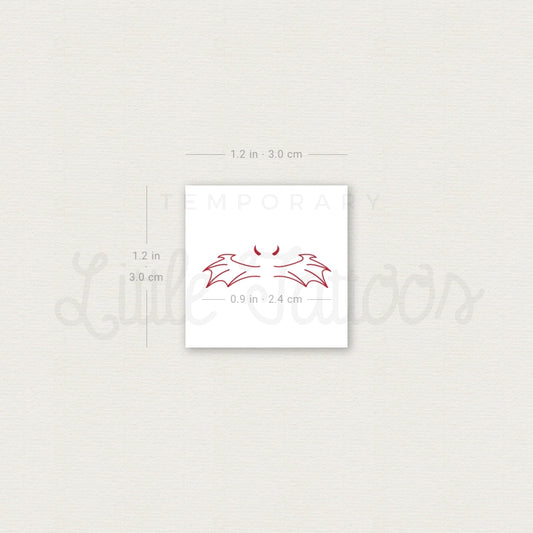 Devil Wings Temporary Tattoo - Set of 3