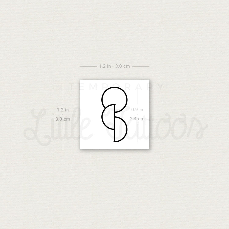 Small Organ Donor Symbol Temporary Tattoo - Set of 3