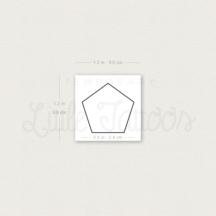 Pentagon Temporary Tattoo - Set of 3