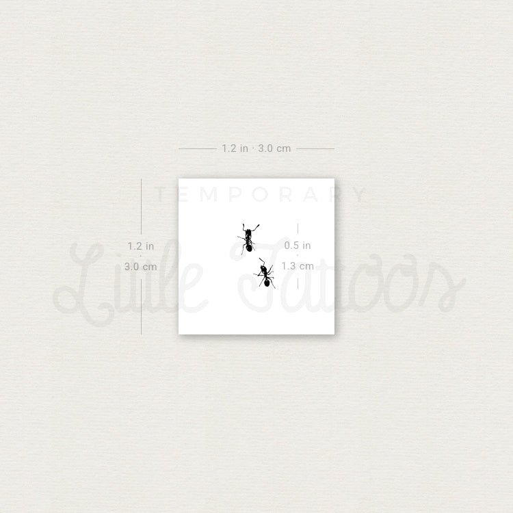 Ant Couple Temporary Tattoo - Set of 3