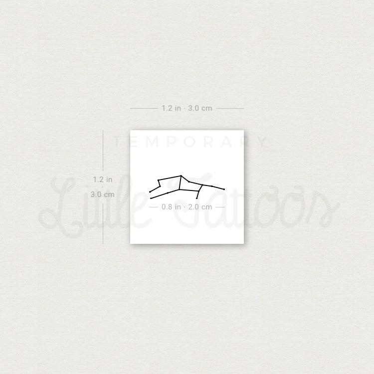 Tiny Virgo Constellation Temporary Tattoo - Set of 3