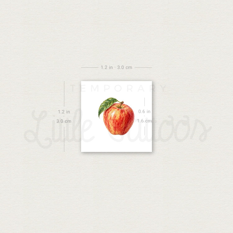 Gala Apple Temporary Tattoo - Set of 3