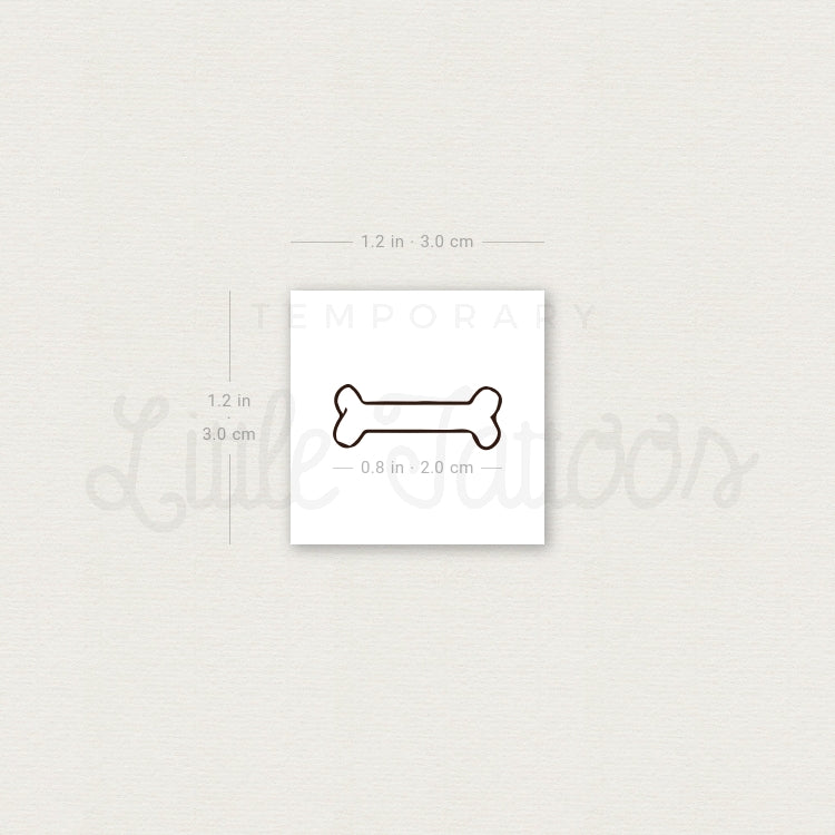 Bone Temporary Tattoo - Set of 3