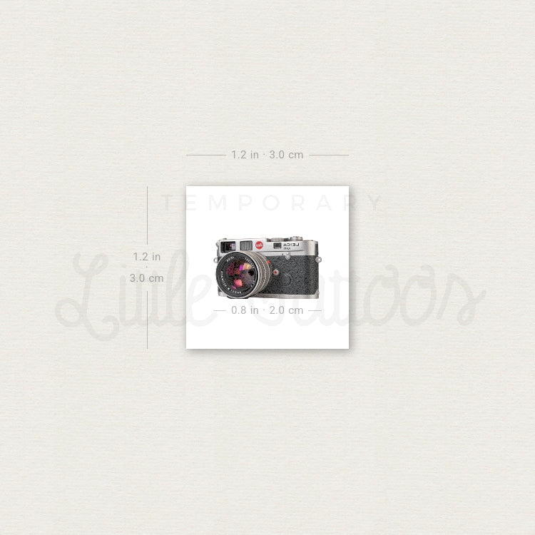 Reflex Camera Temporary Tattoo - Set of 3