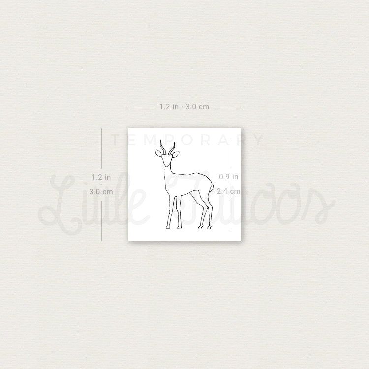 Gazelle Temporary Tattoo - Set of 3
