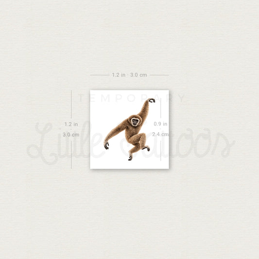 Gibbon Temporary Tattoo - Set of 3