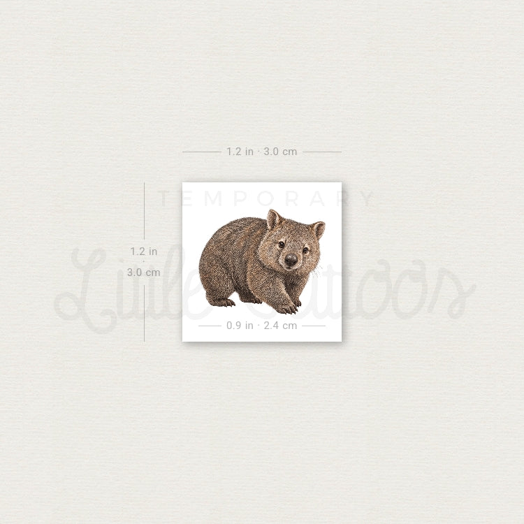 Wombat Temporary Tattoo - Set of 3