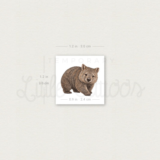 Wombat Temporary Tattoo - Set of 3