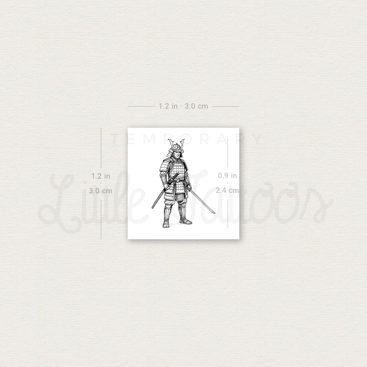 Samurai Temporary Tattoo - Set of 3