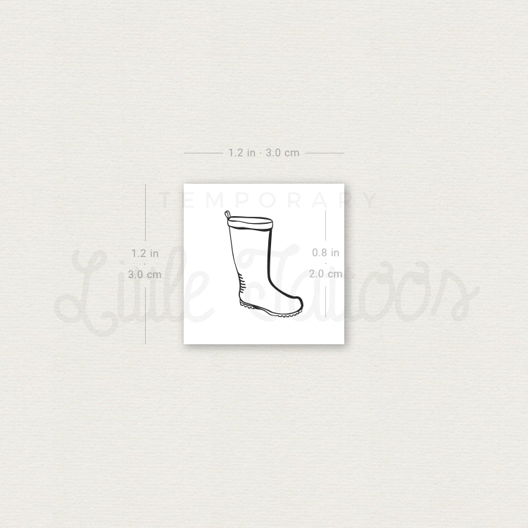 Rain Boot Temporary Tattoo - Set of 3
