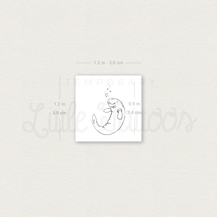 Manatee Temporary Tattoo - Set of 3