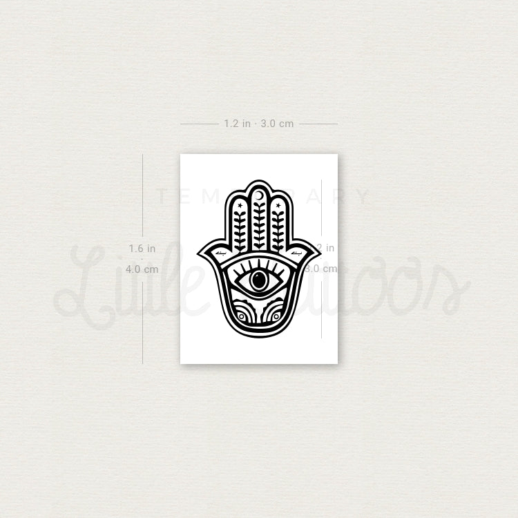 Hamsa Temporary Tattoo - Set of 3