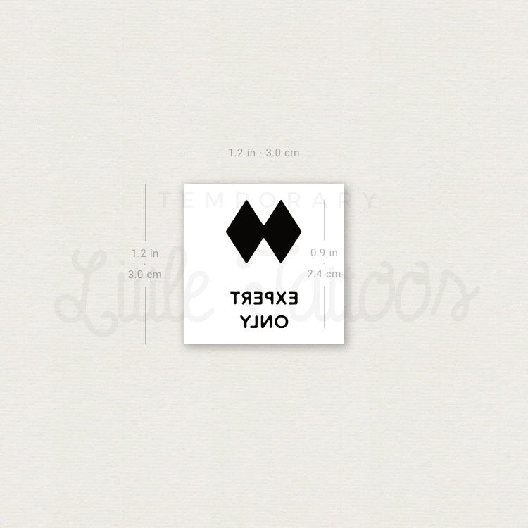 Expert Only Temporary Tattoo - Set of 3