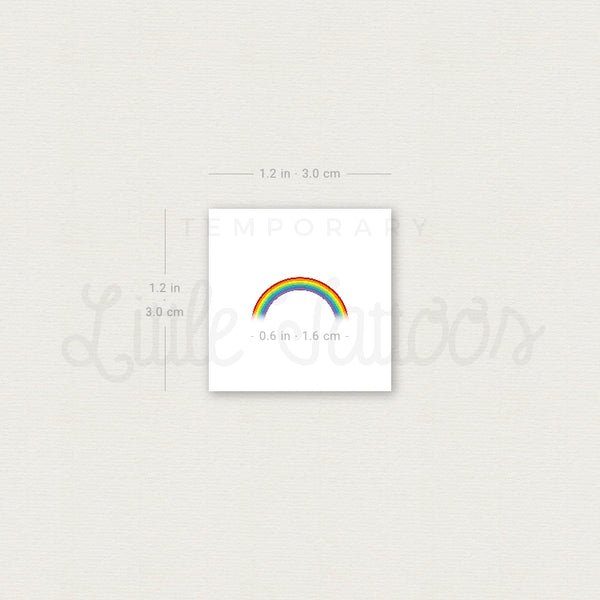 Tiny Rainbow Temporary Tattoo - Set of 3