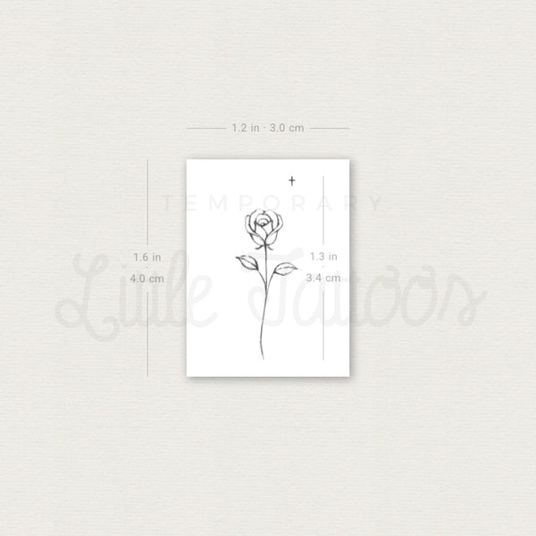 Little Rose By Stefano Mazza Temporary Tattoo - Set of 3